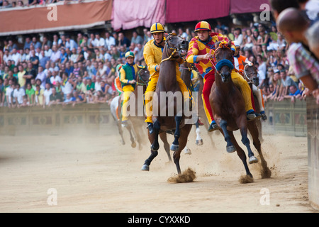 Corsa di prova, il palio di Siena Siena, Toscana, Italia, Europa Foto Stock