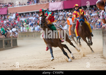 Corsa di prova, il palio di Siena Siena, Toscana, Italia, Europa Foto Stock