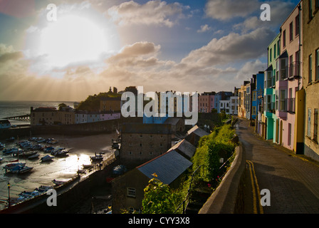 Tenby, mattina Foto Stock