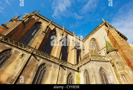 Saint Martin's chiesa collegiata di Colmar, Alsazia, Francia Foto Stock