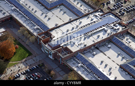 Vista aerea di York Designer Outlet, precedentemente McArthur Glen retail outlet Foto Stock