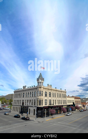 Geiser storico Grand Hotel in Città del panettiere, Oregon. Foto Stock