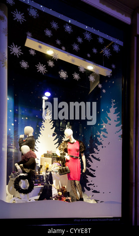 Natale la finestra di visualizzazione in Fraser Department Store, Buchanan Street, Glasgow, Scozia. Foto Stock