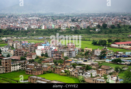 Vew sulla scatola della città. Asia Asia culture culturale nepalese Flat Scenic Shanty baraccopoli Foto Stock