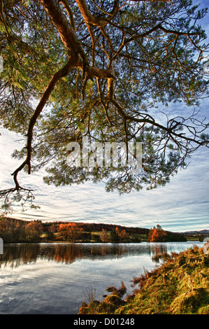 HDR di Knapps Loch, Kilmacolm, Renfrewshire, Scozia. Foto Stock