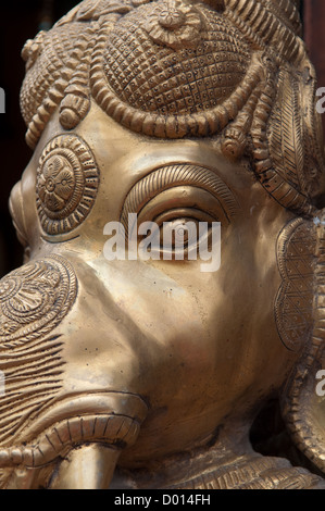 Ottone statua Ganesh Foto Stock