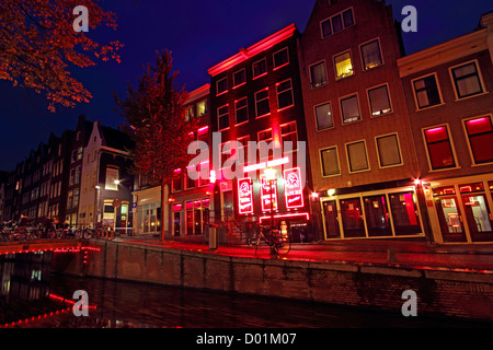 Il quartiere a luci rosse di Amsterdam Paesi Bassi Foto Stock