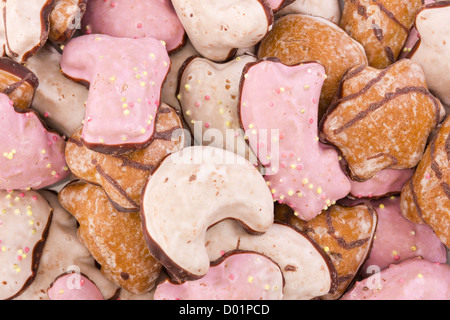 Primo piano di alcuni gingerbreads Foto Stock