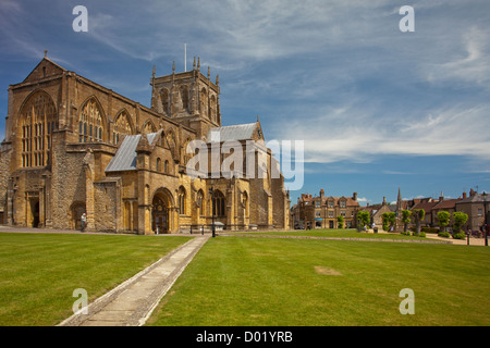 L'Abbazia a Sherborne, Dorset, England, Regno Unito Foto Stock