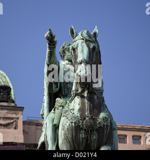 Monumento del duca Mihailo Obrenovic, Belgrado Foto Stock