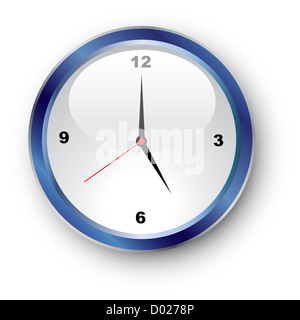 Illustrazione di un clockface standard Foto Stock
