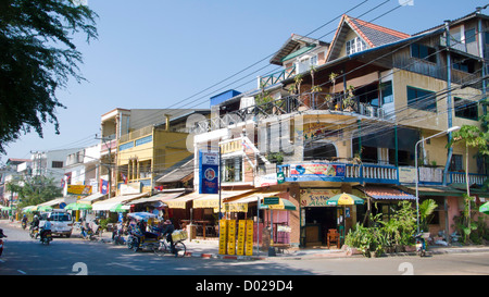 Ristorante Bar guest house e hotel Vientiane nella Repubblica democratica popolare del Laos Foto Stock