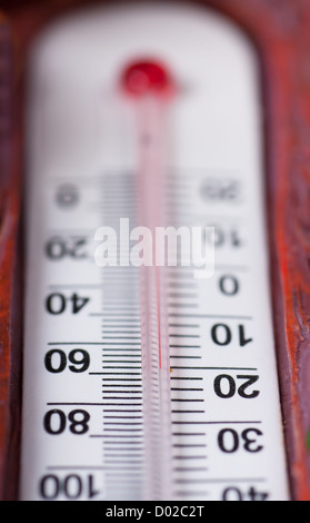 La scala del termometro Foto Stock