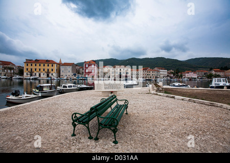 Porto di Stari Grad sull'isola di Hvar, Croazia, Europa 2012 Foto Stock