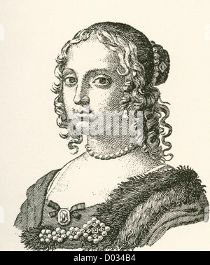 La principessa Henrietta di Inghilterra, 1644 - 1670. La principessa di Inghilterra e Scozia come più giovane figlia di re Carlo I d'Inghilterra. Foto Stock