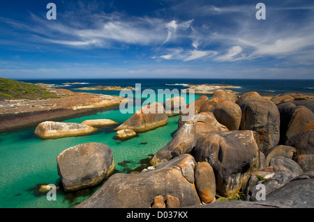 Famoso Elephant Rocks in William Bay National Park. Foto Stock