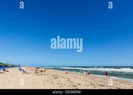 Spiaggia di Delray Beach, Palm Beach County, Treasure Coast, Florida, Stati Uniti d'America Foto Stock