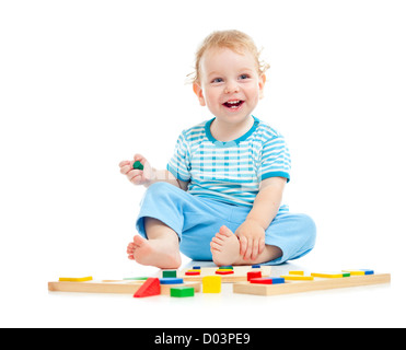 Capretto felice riproduzione di giocattoli Foto Stock