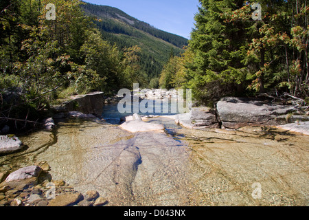 Una piccola cascata nella bile Labe (Elba) Foto Stock