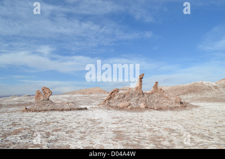 Le formazioni rocciose della Valle de la Luna, vicino a San Pedro de Atacama, Cile Foto Stock