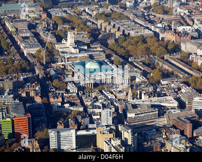 Il British Museum dall'aria, Bloomsbury, London, England Regno Unito mostra il nuovo grande corte Foto Stock
