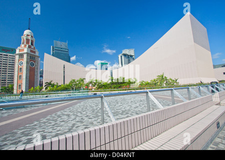 Clock Tower landmark lungo il fronte mare di Tsim Sha Tsui Hong Kong. Foto Stock