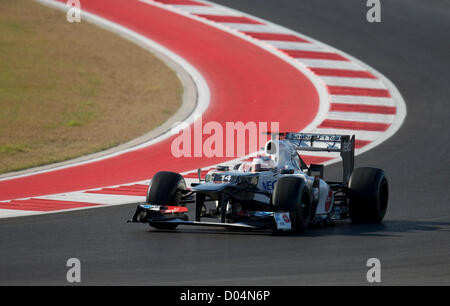 Driver giapponese Kamui Kobayashi della Sauber F1durante la pratica per la F1 Il Gran Premio degli Stati Uniti presso il circuito delle Americhe Foto Stock