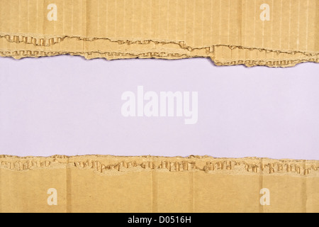 Sfondo di una vecchia carta con i bordi strappati Foto Stock
