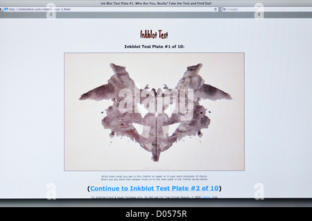Inkblot sito di prova Foto Stock