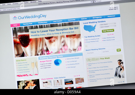 Sito web OurWeddingDay - online preparazione di nozze Foto Stock