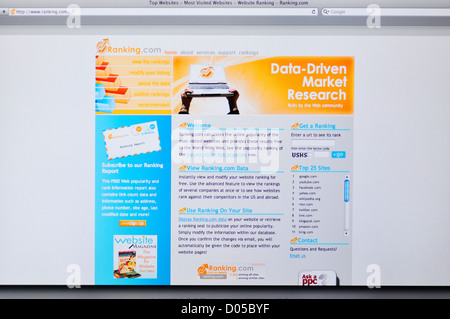 Ranking.com sito web - sito web ranking Foto Stock