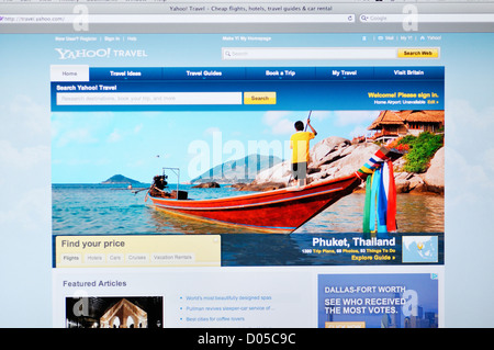 Yahoo sito di viaggi online - Informazioni di viaggio Foto Stock