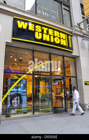 Ufficio Western Union in New York, Stati Uniti d'America Foto Stock