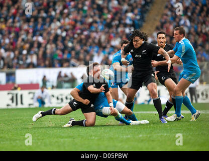 Sabato 9 Novembre Xvii 2012. Stadio Olimpico di Roma. L'Italia. Internazionale di Rugby test match Italia v. La Nuova Zelanda. Azione dal match che la Nuova Zelanda ha vinto da 42 a 10 Foto Stock