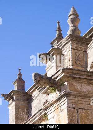 Doccioni sulla chiesa in Torre de Moncorvo, Portogallo, Europa Foto Stock