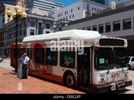 Autobus a San Diego, Stati Uniti d'America Foto Stock