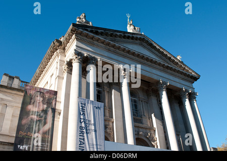 Tate Britain facciata principale di Londra, Regno Unito Foto Stock