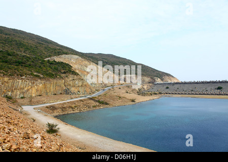 Hong Kong costa rocciosa e seascape in Geo Park Foto Stock