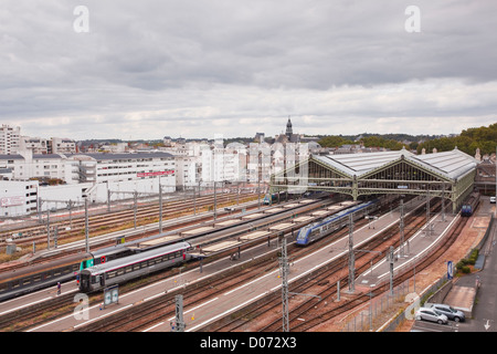 Il principale capolinea dei treni a Tours in Francia. Foto Stock