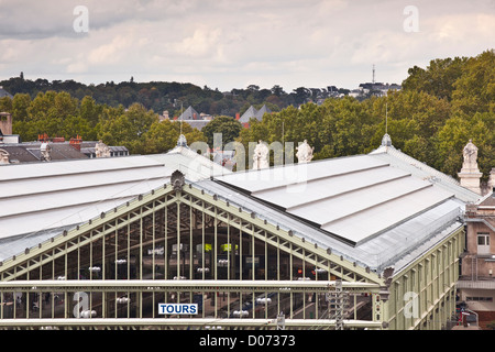 Il principale capolinea dei treni a Tours in Francia. Foto Stock