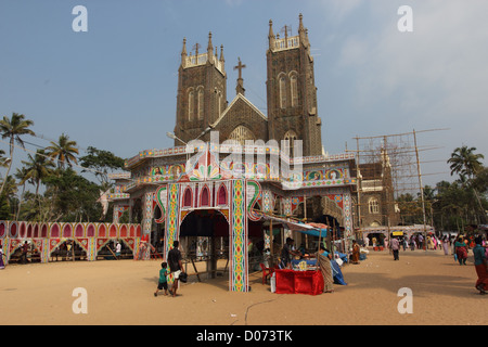 Vista della Chiesa Arthunkal in Kerala. Foto Stock