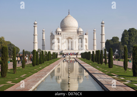 Taj Mahal, Agra, Uttar Pradesh, India, Patrimonio Mondiale dell UNESCO Foto Stock