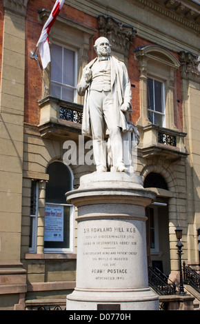 Sir Rowland Hill statua Kidderminster Worcestershire Inghilterra REGNO UNITO Foto Stock