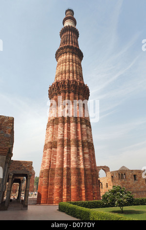 Qutab Minar, Delhi, India, UNESCO World Heritage Site. Foto Stock