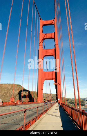 La torre del ponte Golden Gate Foto Stock