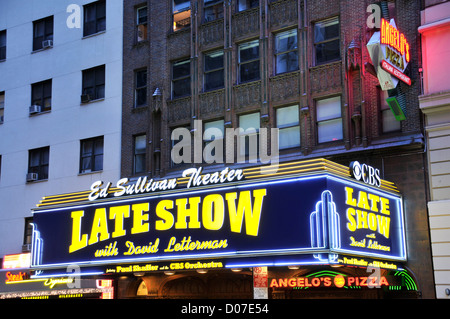 Ed Sullivan Theater, punto di riferimento storico, casa del Late Show con David Letterman, Manhattan, New York City, Stati Uniti d'America Foto Stock