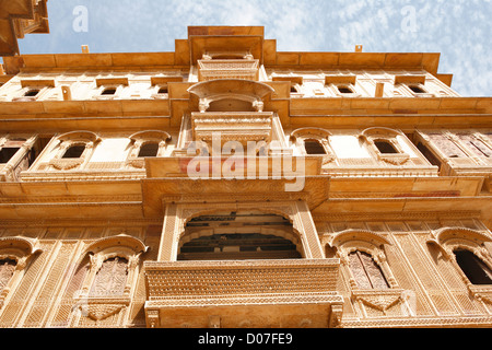 Patuwa Ki Haveli o Patwon Ki Haveli in Jaisalmer, Rajasthan, India. Foto Stock