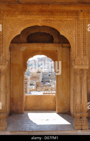 Patuwa Ki Haveli o Patwon Ki Haveli in Jaisalmer, Rajasthan, India. Foto Stock