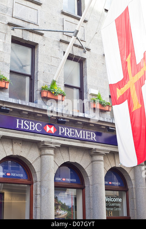 Premier HSBC Bank in St Peter Port Guernsey, Novembre 2012 Foto Stock