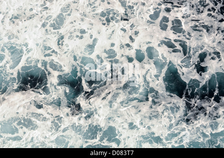 Turbulent Storm Aqua and White Water Background Foto Stock